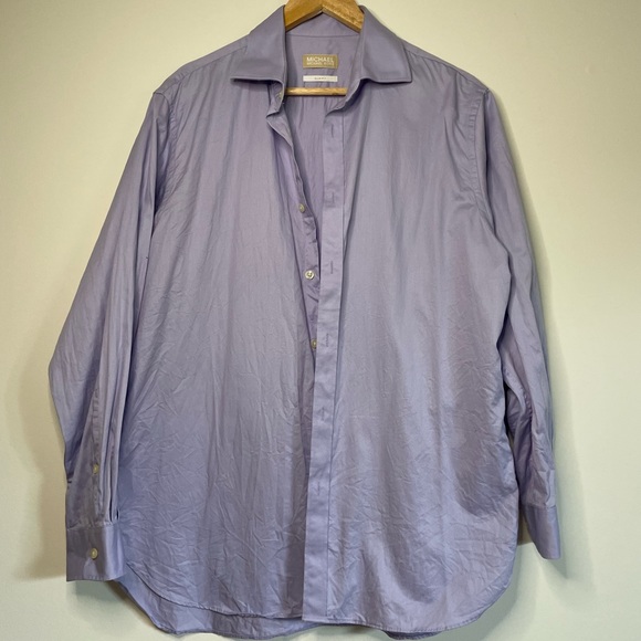 ✿ Michael Kors Lilac Purple Button Down L - Picture 1 of 2